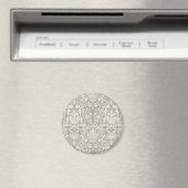 Aimant élégant formel brocart de dentelle en damas blanc (In Situ (Lave-vaisselle))