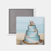 Aimant Elégant gâteau Mariage Sea Shell (Recto/Verso)