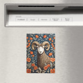 Aimant Élégant grand mouton de la corne William Morris in (In Situ (Lave-vaisselle))