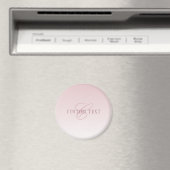 Aimant Élégant lettrage et monogramme | Rose Ombre (In Situ (Lave-vaisselle))