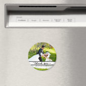 Aimant Élégant Mariage de script Merci photo (In Situ (Lave-vaisselle))