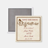 Aimant Élégant Mariage Papillon Enregistrer La Date Magne (Recto/Verso)