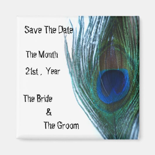 Aimant Élégant Mariage Peacock (Devant)