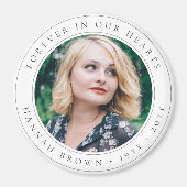 Aimant Elégant Memorial Chic Funeral Favoriser Photo Homm (Devant)