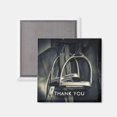 Aimant Élégant Merci à selle anglaise (Recto/Verso)