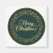 Aimant Elegant Merry Christmas Wreath (Devant)