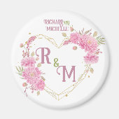 Aimant Élégant minimum Chic Nom de monogramme de la lettr (Devant)