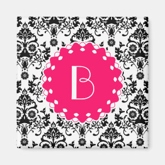 Aimant Elégant modèle Damask avec Monogramme
