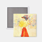 AIMANT ÉLÉGANT MODERNE AVEC UNE SKIRT ROUGE PAR HENRY SOM (Recto/Verso)