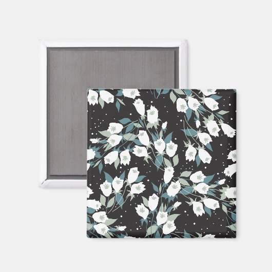 Aimant Élégant Motif de fleur de tulipe Arrière - plan no (Recto/Verso)