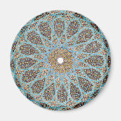 Aimant Élégant Motif oriental perse bleu arabesque (Devant)