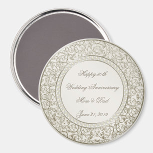 Aimant Elegant Pearl 30e anniversaire de Mariage