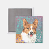 Aimant Elégant Pembroke Welsh Corgi (Recto/Verso)