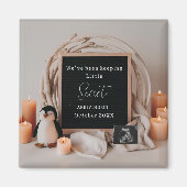 Aimant Elegant Penguin Pregnancy Announcement keepsake  (Devant)