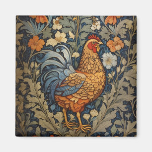 Aimant Élégant poulet William Morris Inspiré Floral