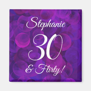 Aimant Elégant Purple 30 et Flirty fête d'anniversaire
