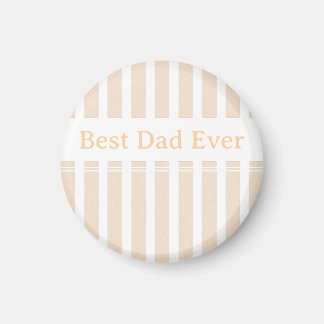 Aimant Élégant rayé Meilleur Papa Personnalisé
