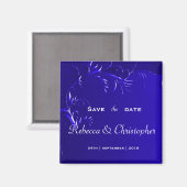 Aimant Elégant Royal Blue Enregistrer la date (Recto/Verso)