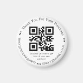 Aimant élégant simple merci business qr code (Devant)