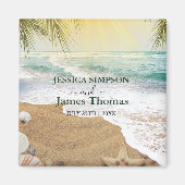 Aimant Elégant Soleil Et Plage Blue Ocean (Devant)