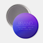 Aimant Élégant texte modifiable et couleur violet moderne (Recto/Verso)