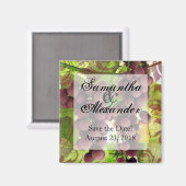 Aimant Élégant Vignoble Mariage de raisins pourpre/vert (Recto/Verso)