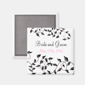 Aimant Élégant Vins noirs Enregistrer la date (Recto/Verso)