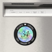 Aimant Élégante 34e anniversaire du Mariage Opal (In Situ (Lave-vaisselle))