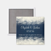 Aimant Elégante Abstraite dentelle et perles mariage Fave (Recto/Verso)