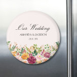 Aimant Élégante calligraphie Aquarelle Rose Mariage de fl<br><div class="desc">Voici notre élégant Rose d'aquarelle de calligraphie  de fleurs Bridesmaid Mariage aimant. Doté d'une aquarelle florale illustrée et d'un texte élégant pouvant être personnalisé. Il ajoute une touche nature à votre style. Convient comme cadeau de faveur mariage de automne.</div>