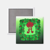 Aimant Élégante couronne de Noël (Recto/Verso)