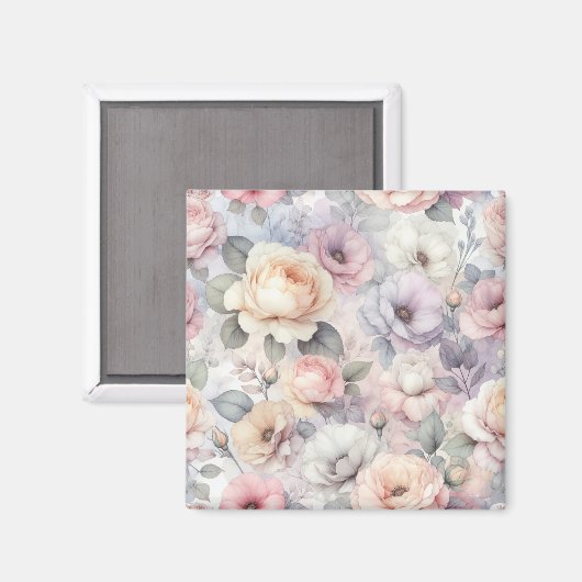 Aimant Élégante floraison Rose (Recto/Verso)