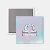 Aimant Élégante Libra Zodiac signe Mère de Pearl Style (Recto/Verso)