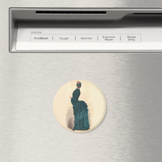 Aimant Élégante robe victorienne bleue (In Situ (Lave-vaisselle))