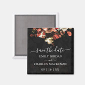 Aimant Elégante Rustique Automne Fleurs Mariage Enregistr (Recto/Verso)