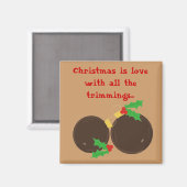 Aimant Élégants ornements de Noël (Recto/Verso)