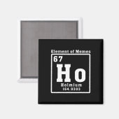 Aimant Élément de Memes Ho Holmium 67 Science drôle (Recto/Verso)