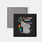 Aimant Élément éléphant mignon et pièce de puzzle pour la (Recto/Verso)