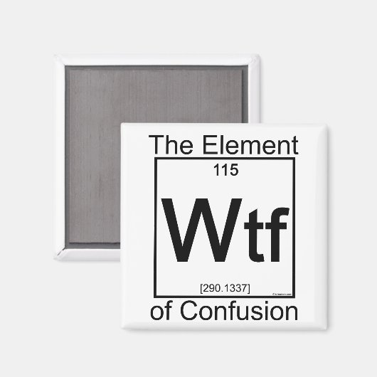 Aimant Élément WTF (Recto/Verso)