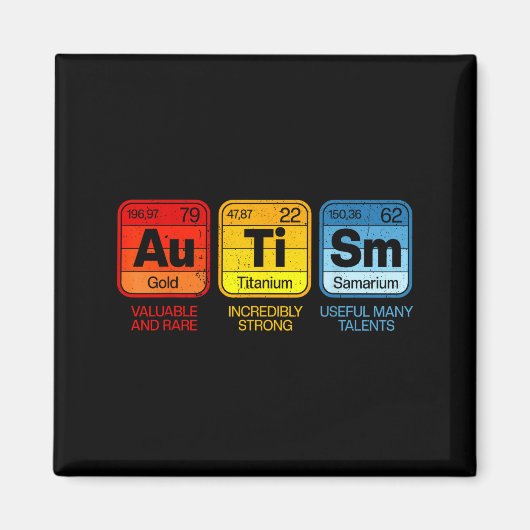 Aimant Éléments du tableau périodique de sensibilisation (Devant)