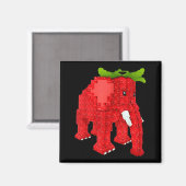 Aimant Éléphant à la fraise (Recto/Verso)
