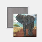 Aimant Eléphant Africain (Recto/Verso)