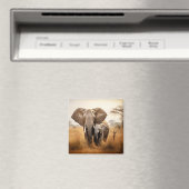 Aimant Elephant Animal sauvage Beauté Liberté Art sauvage (In Situ (Lave-vaisselle))