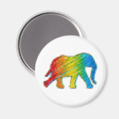 Aimant Eléphant avec Pixels (Recto/Verso)