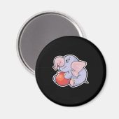 Aimant éléphant bébé avec balle (Recto/Verso)