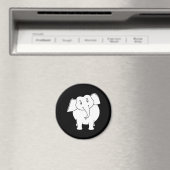 Aimant Eléphant blanc. (In Situ (Lave-vaisselle))