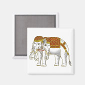 Aimant Elephant blanc thaïlandais Erawan (Recto/Verso)
