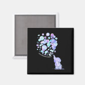 Aimant Eléphant bleu violet Lons Suicide Prévention Awa (Recto/Verso)
