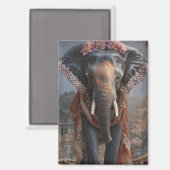 Aimant Eléphant botanique (Recto/Verso)