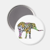 Aimant Eléphant coloré (Recto/Verso)